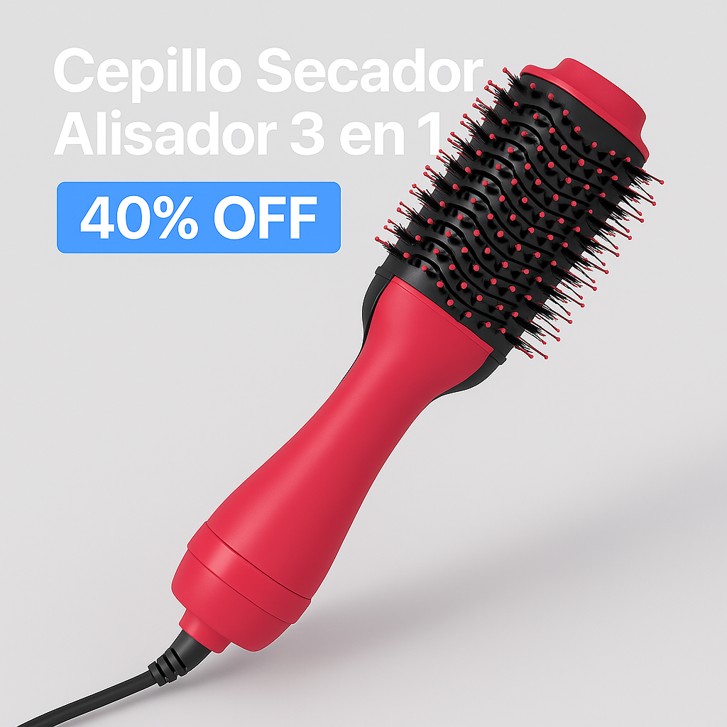 Cepillo secador alisador-3 en 1