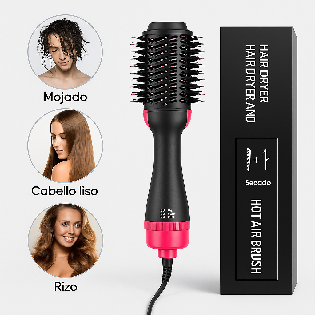 Cepillo secador alisador-3 en 1